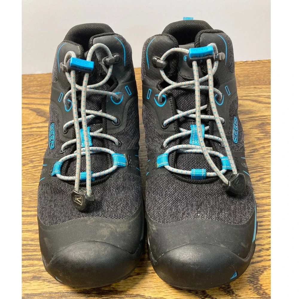 KEEN Terradora II Mid WP Youth 2 Black Blue Waterproof Hiking Boots 1023523